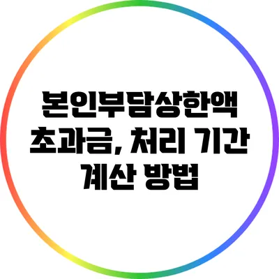 본인부담상한액 초과금, 처리 기간 계산 방법