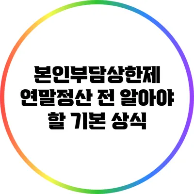 본인부담상한제 연말정산 전 알아야 할 기본 상식