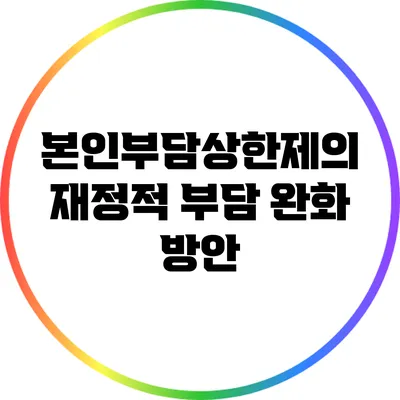 본인부담상한제의 재정적 부담 완화 방안
