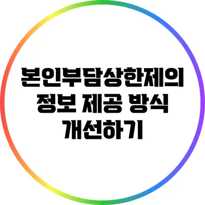 본인부담상한제의 정보 제공 방식 개선하기
