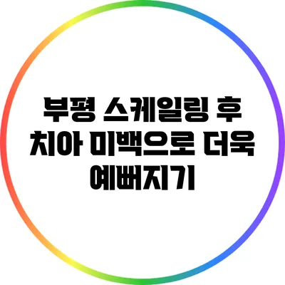 부평 스케일링 후 치아 미백으로 더욱 예뻐지기