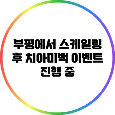 부평에서 스케일링 후 치아미백 이벤트 진행 중