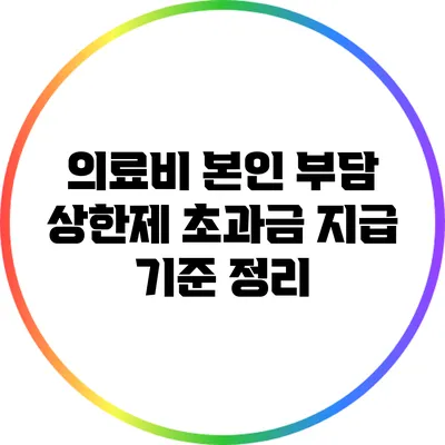 의료비 본인 부담 상한제 초과금 지급 기준 정리