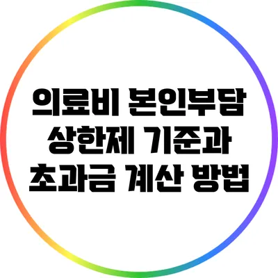 의료비 본인부담 상한제 기준과 초과금 계산 방법