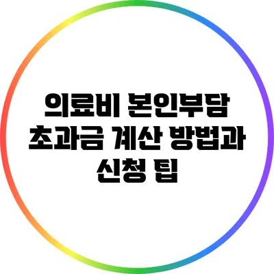 의료비 본인부담 초과금 계산 방법과 신청 팁