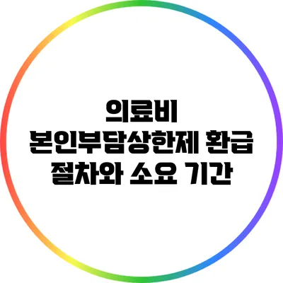 의료비 본인부담상한제: 환급 절차와 소요 기간
