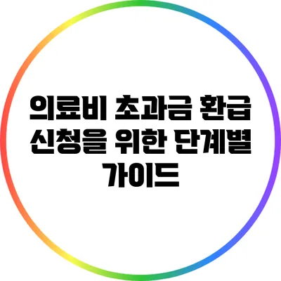 의료비 초과금 환급 신청을 위한 단계별 가이드