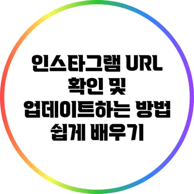 인스타그램 URL 확인 및 업데이트하는 방법 쉽게 배우기