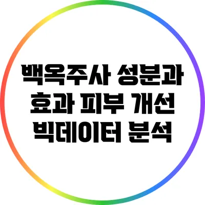 백옥주사 성분과 효과: 피부 개선 빅데이터 분석