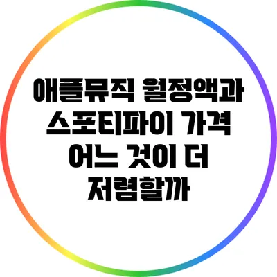 애플뮤직 월정액과 스포티파이 가격 어느 것이 더 저렴할까?