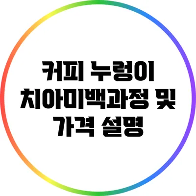 커피 누렁이 치아미백과정 및 가격 설명