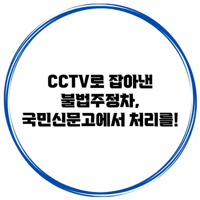 CCTV로 잡아낸 불법주정차, 국민신문고에서 처리를!
