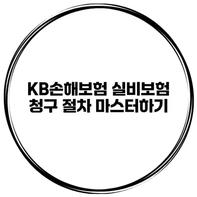 KB손해보험 실비보험 청구 절차 마스터하기