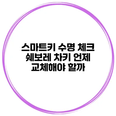 스마트키 수명 체크 쉐보레 차키 언제 교체해야 할까?